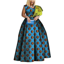 Load image into Gallery viewer, African Print Dresses Bazin One-shoulder Party Dress