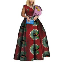Load image into Gallery viewer, African Print Dresses Bazin One-shoulder Party Dress