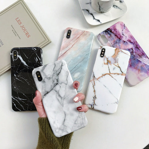 Marble Case Case Soft TPU Back Cover For iphone 6 6S 7 8 Plus iphone X XR Case Cover