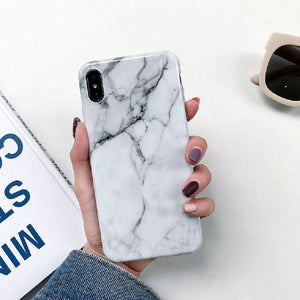 Marble Case Case Soft TPU Back Cover For iphone 6 6S 7 8 Plus iphone X XR Case Cover