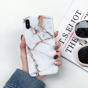 Marble Case Case Soft TPU Back Cover For iphone 6 6S 7 8 Plus iphone X XR Case Cover