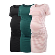 Load image into Gallery viewer, Pack of 3pcs Women&#39;s Side Ruched Maternity Clothes.