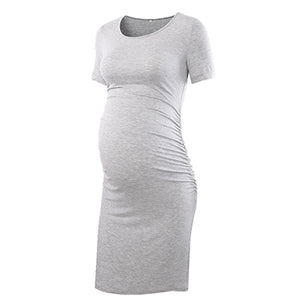 Pack of 3pcs Women's Side Ruched Maternity Clothes.