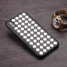 Load image into Gallery viewer, Fashion Woven Pattern Genuine Leather Case For iPhone XS MAX/ XS/ X/ XR Original Phone Cover For iPhone 11 Pro XS MAX Back Case