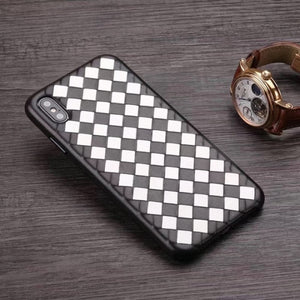 Fashion Woven Pattern Genuine Leather Case For iPhone XS MAX/ XS/ X/ XR Original Phone Cover For iPhone 11 Pro XS MAX Back Case