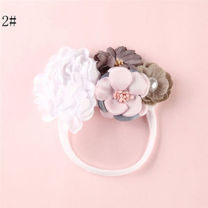 BalleenShiny Fashion Florals Headband Newborn Baby Elastic Princess Hairbands