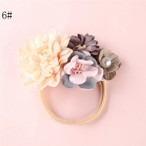 BalleenShiny Fashion Florals Headband Newborn Baby Elastic Princess Hairbands