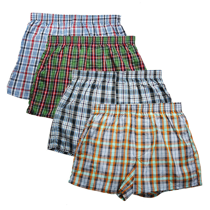 High Quality Brand 4-Pack Men's Boxer Shorts Woven Cotton 100%