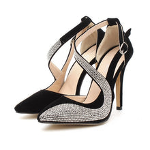 Load image into Gallery viewer, 2019 sexy high heels shoes women brand design high heels night club rhinestone women pumps high heels party wedding shoes heels
