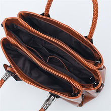 Load image into Gallery viewer, Vintage Oil Wax leather luxury designer ladies hand bags