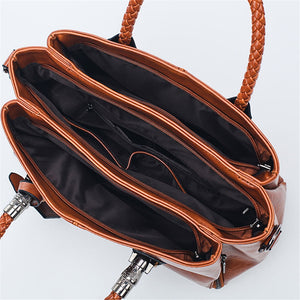 Vintage Oil Wax leather luxury designer ladies hand bags