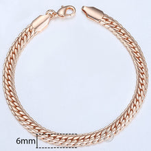 Load image into Gallery viewer, 20cm Bracelets For Women Men 585 Rose Gold Curb Snail Foxtail Venitian Link Chains Men&#39;s Bracelets Fashion Jewelry