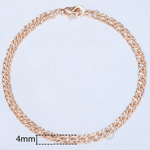 Load image into Gallery viewer, 20cm Bracelets For Women Men 585 Rose Gold Curb Snail Foxtail Venitian Link Chains Men&#39;s Bracelets Fashion Jewelry