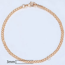 Load image into Gallery viewer, 20cm Bracelets For Women Men 585 Rose Gold Curb Snail Foxtail Venitian Link Chains Men&#39;s Bracelets Fashion Jewelry