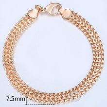 Load image into Gallery viewer, 20cm Bracelets For Women Men 585 Rose Gold Curb Snail Foxtail Venitian Link Chains Men&#39;s Bracelets Fashion Jewelry