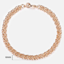 Load image into Gallery viewer, 20cm Bracelets For Women Men 585 Rose Gold Curb Snail Foxtail Venitian Link Chains Men&#39;s Bracelets Fashion Jewelry