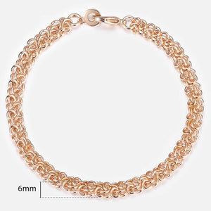 20cm Bracelets For Women Men 585 Rose Gold Curb Snail Foxtail Venitian Link Chains Men's Bracelets Fashion Jewelry