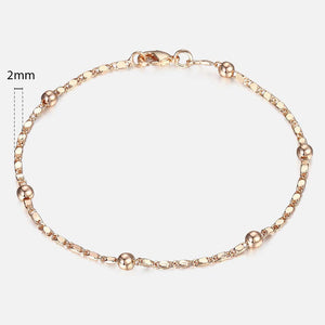 20cm Bracelets For Women Men 585 Rose Gold Curb Snail Foxtail Venitian Link Chains Men's Bracelets Fashion Jewelry