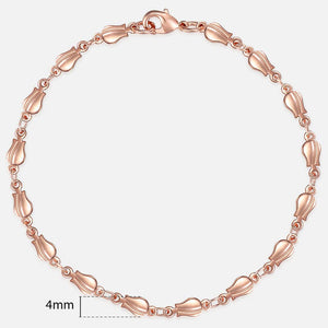 20cm Bracelets For Women Men 585 Rose Gold Curb Snail Foxtail Venitian Link Chains Men's Bracelets Fashion Jewelry