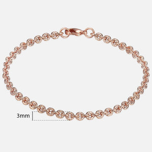 20cm Bracelets For Women Men 585 Rose Gold Curb Snail Foxtail Venitian Link Chains Men's Bracelets Fashion Jewelry