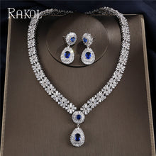 Load image into Gallery viewer, RAKOL Exclusive Dubai White Color Jewelry Luxury Cubic Zirconia Necklace Earring Bracelet