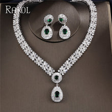 Load image into Gallery viewer, RAKOL Exclusive Dubai White Color Jewelry Luxury Cubic Zirconia Necklace Earring Bracelet