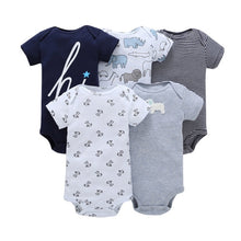 Load image into Gallery viewer, short sleeve print Bodysuit for Baby Boys Girls outfit summer clothes newborn body suit costume 2019 5pcs/set new born clothing