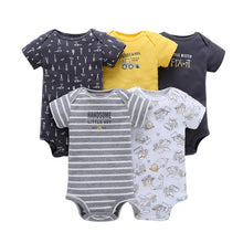 Load image into Gallery viewer, short sleeve print Bodysuit for Baby Boys Girls outfit summer clothes newborn body suit costume 2019 5pcs/set new born clothing