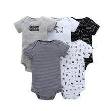 Load image into Gallery viewer, short sleeve print Bodysuit for Baby Boys Girls outfit summer clothes newborn body suit costume 2019 5pcs/set new born clothing