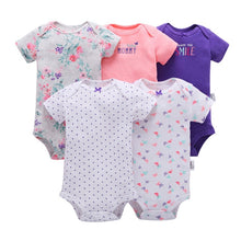 Load image into Gallery viewer, short sleeve print Bodysuit for Baby Boys Girls outfit summer clothes newborn body suit costume 2019 5pcs/set new born clothing