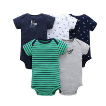 Load image into Gallery viewer, short sleeve print Bodysuit for Baby Boys Girls outfit summer clothes newborn body suit costume 2019 5pcs/set new born clothing