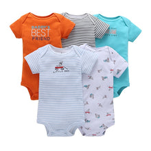 Load image into Gallery viewer, short sleeve print Bodysuit for Baby Boys Girls outfit summer clothes newborn body suit costume 2019 5pcs/set new born clothing