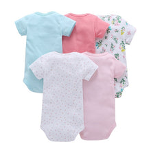 Load image into Gallery viewer, short sleeve print Bodysuit for Baby Boys Girls outfit summer clothes newborn body suit costume 2019 5pcs/set new born clothing