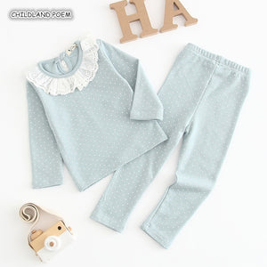 Newborn Baby Girl/Boy Clothes Set Lace Tshirt+Pants 2pcs Outfit