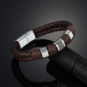 PU Wedding Exquisite Leather Boys Beautiful Bracelet Brown 1PC