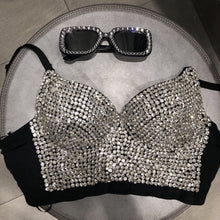 Load image into Gallery viewer, Hand-made Pearls Jewel Diamond beading Women&#39;s Sexy Bra