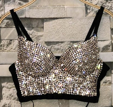 Load image into Gallery viewer, Hand-made Pearls Jewel Diamond beading Women&#39;s Sexy Bra