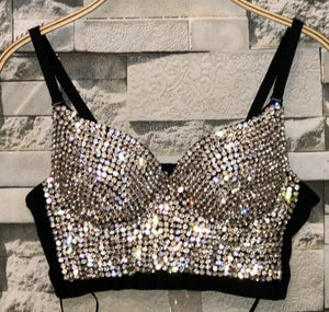 Hand-made Pearls Jewel Diamond beading Women's Sexy Bra