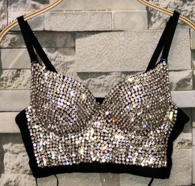 Hand-made Pearls Jewel Diamond beading Women's Sexy Bra