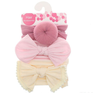 3pcs/Set New Solid Nylon Headband Bow