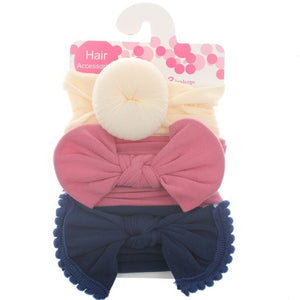 3pcs/Set New Solid Nylon Headband Bow