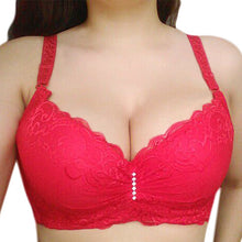 Load image into Gallery viewer, fashion lace thin cup push up bra big size C D cup sexy women underwear