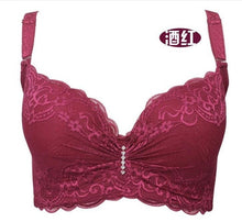 Load image into Gallery viewer, fashion lace thin cup push up bra big size C D cup sexy women underwear