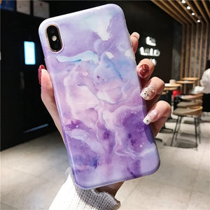 Marble Case Case Soft TPU Back Cover For iphone 6 6S 7 8 Plus iphone X XR Case Cover