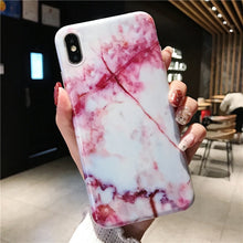 Load image into Gallery viewer, Marble Case Case Soft TPU Back Cover For iphone 6 6S 7 8 Plus iphone X XR Case Cover