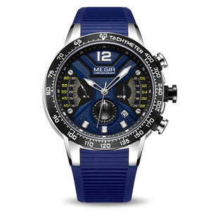 Relogio Masculino MEGIR Men Watches Silicone Sport Chronograph Quartz Military Watch Luxury Brand.