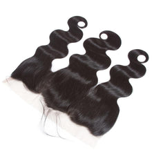 Load image into Gallery viewer, Allrun Body Wave Bundles With Frontal with Brazilian Hair Weave Bundles Non Remy Human Hair Bundles With Closure Hair Extensions