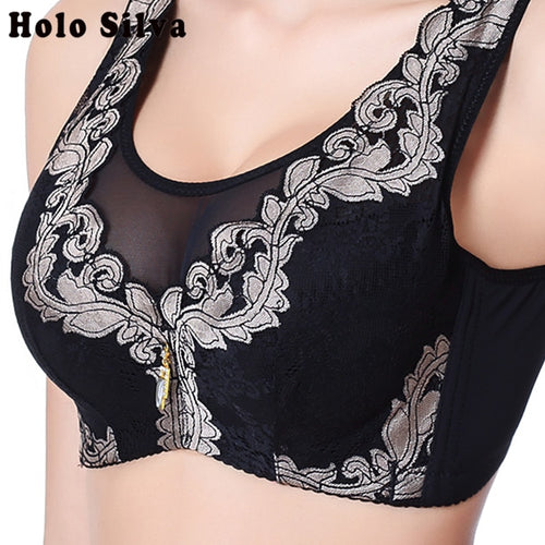 Sexy Lace Lingerie Bras For Women Full Cup Vest Bras Lingerie Large Size Push Up Unlined Bralette Underwire Plus Size Strap Bras