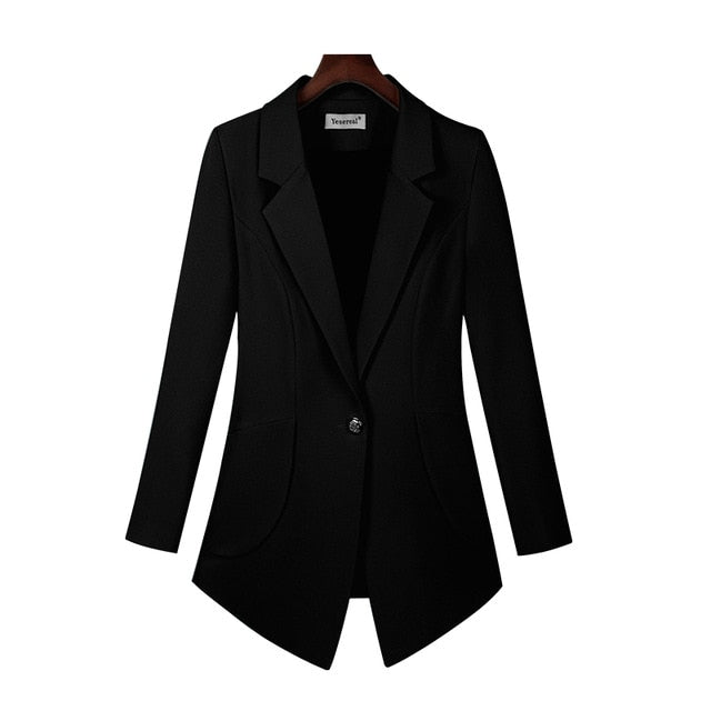 Small suit women's jacket spring and autumn new plus size long-sleeved slim slimming European and American professional wear