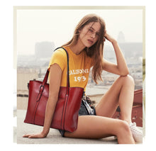 Load image into Gallery viewer, ACELURE Women bag Oil wax Women&#39;s Leather Handbags Luxury Tote